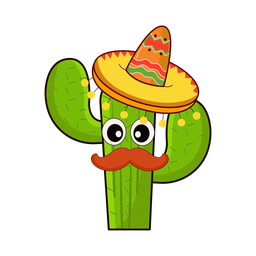 Cactus mexico character  Icon