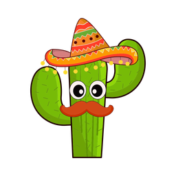 Cactus mexico character  Icon