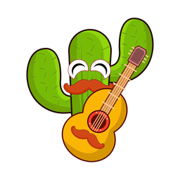 Cactus playing guitar  Icon