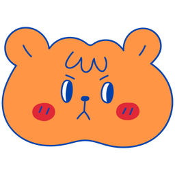 Cute bear angry face  Icon