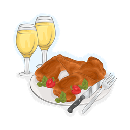 Roasted chicken  Icon