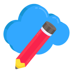 Cloud Writing  Icon