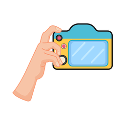 Camera photography in hand  Icon