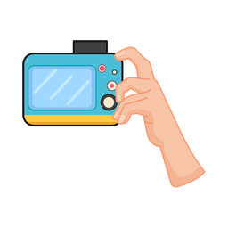 Camera photography in hand  Icon