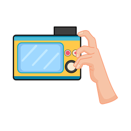 Camera photography in hand  Icon