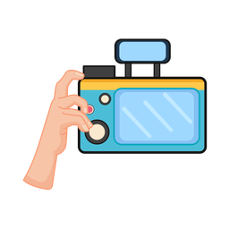 Camera photography in hand  Icon