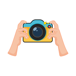 Camera photography in hand  Icon