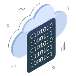 Cloud Binary File  Icon