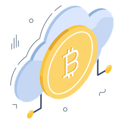 Bitcoin na nuvem  Ícone