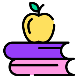 Apple And Book  Icon