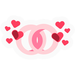 Couple Ring Sticker  Icon