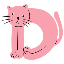 Cat letter D  Icon