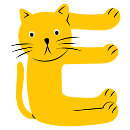 Cat letter E  Icon