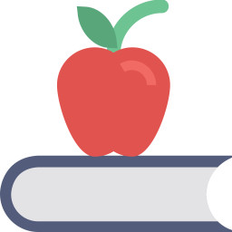 Apple on Book  Icon