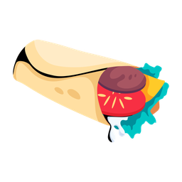 Tortilla Wrap Burrito Fast Food 아이콘