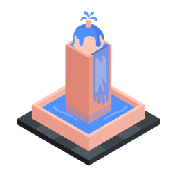 Box Fountain  Icon