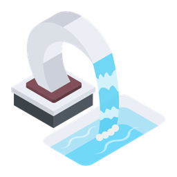 Curved Fountain  Icon