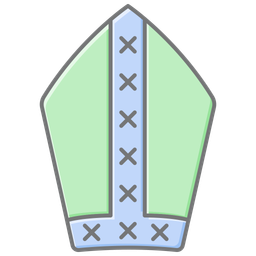 St Patricks Mitre Lineal Color Icon Icon