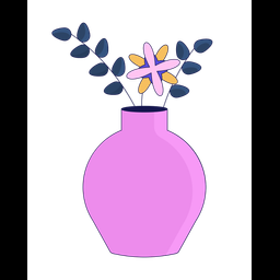 Large vase with small flower  Icon