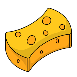 Sponge with a scrubber side  Icon