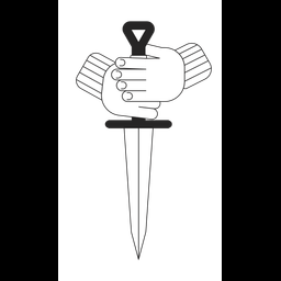 Holding medieval sword  Icon