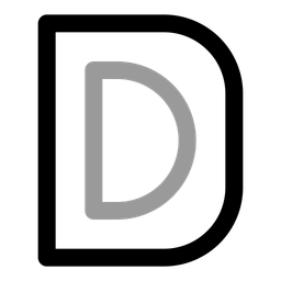 Capital d letter  Icon