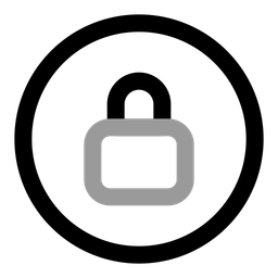 Lock circle sign  Icon