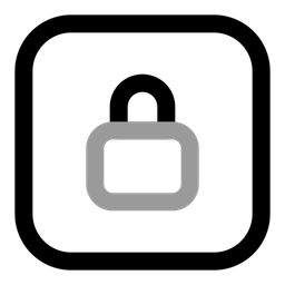 Lock square sign  Icon