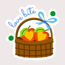 Love Bite Apple Bite Apple Bucket Icon