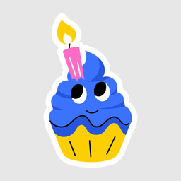 Cupcake de aniversário  Ícone