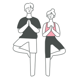 Couple doing yoga  Icon