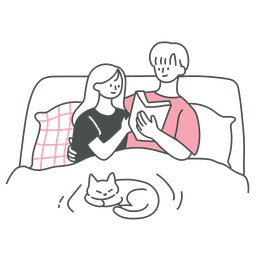 Couple reading book together  Icon