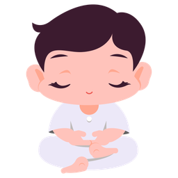 Boy meditating  Icon