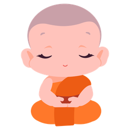 Novice monk meditating  Icon