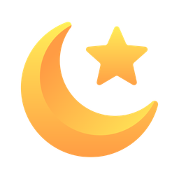 Luna creciente y estrella  Icono