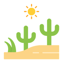 Desert Day Landscape  Icon