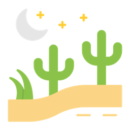 Desert Night Landscape  Icon