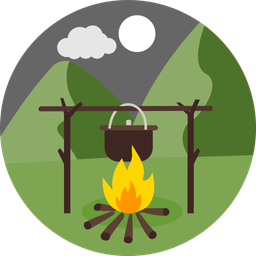 Camp cooking food  Icon