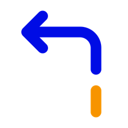 Turn left up  Icon