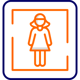 Female toilet sign  Icon