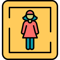 Female toilet sign  Icon