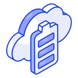 Cloud Battery  Icon