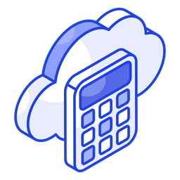 Cloud Calculation  Icon