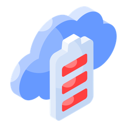 Cloud Battery  Icon