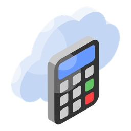 Cloud Calculation  Icon