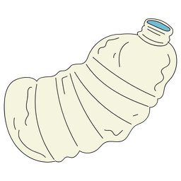 Crumpled plastic bottle  Icon