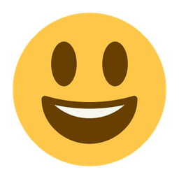 Emoji de cara sonriente con ojos grandes  Icono