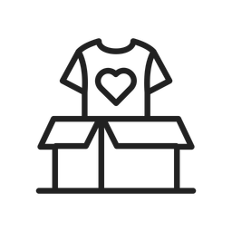 Charity Clothing Donation Box  Icon