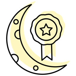 Crescent And Star Badge  Icon