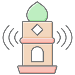 Chamada adhan para oração  Ícone